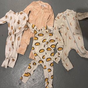 Bamboo Kids One Piece Pajama Set - Multicolor